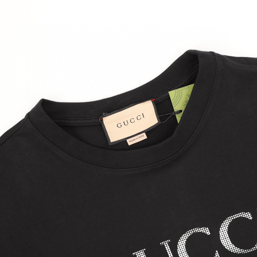 crystal gg logo cotton t-shirt