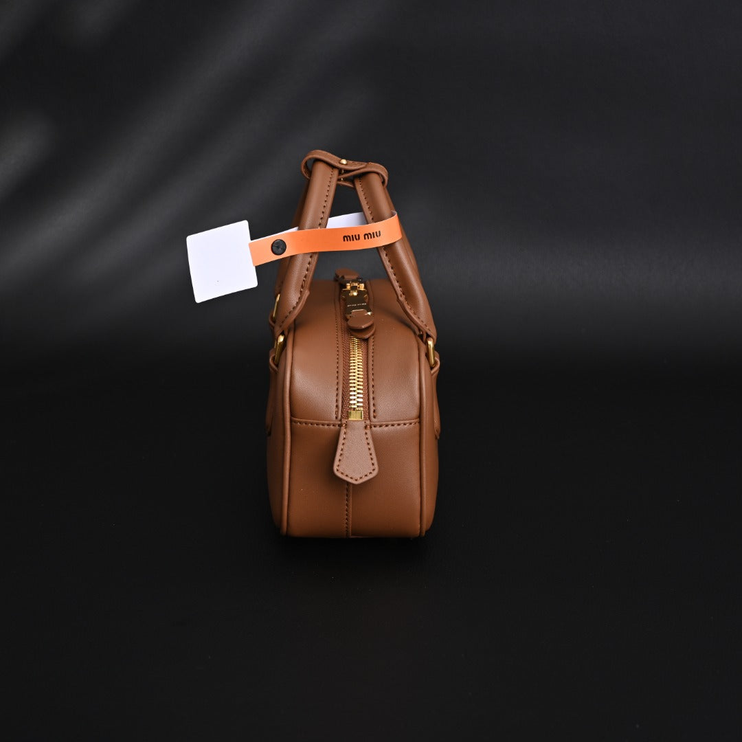 matelassé leather mini boston bag