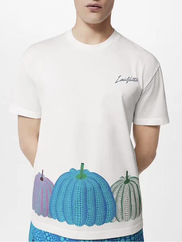 lv x yk pumpkin print t-shirt