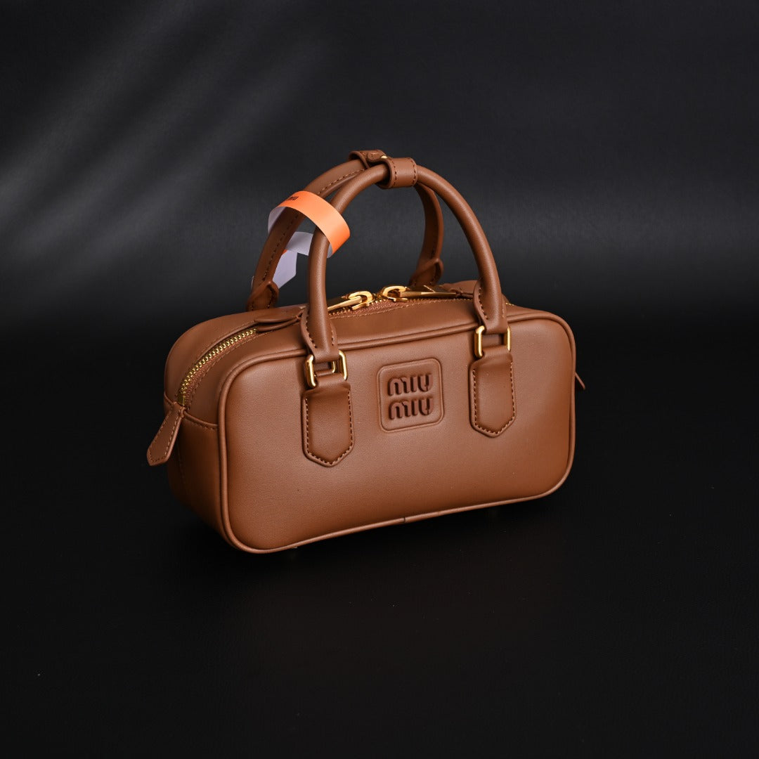 matelassé leather mini boston bag