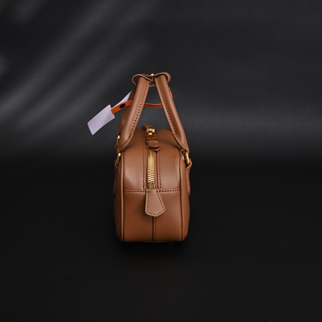 matelassé leather mini boston bag