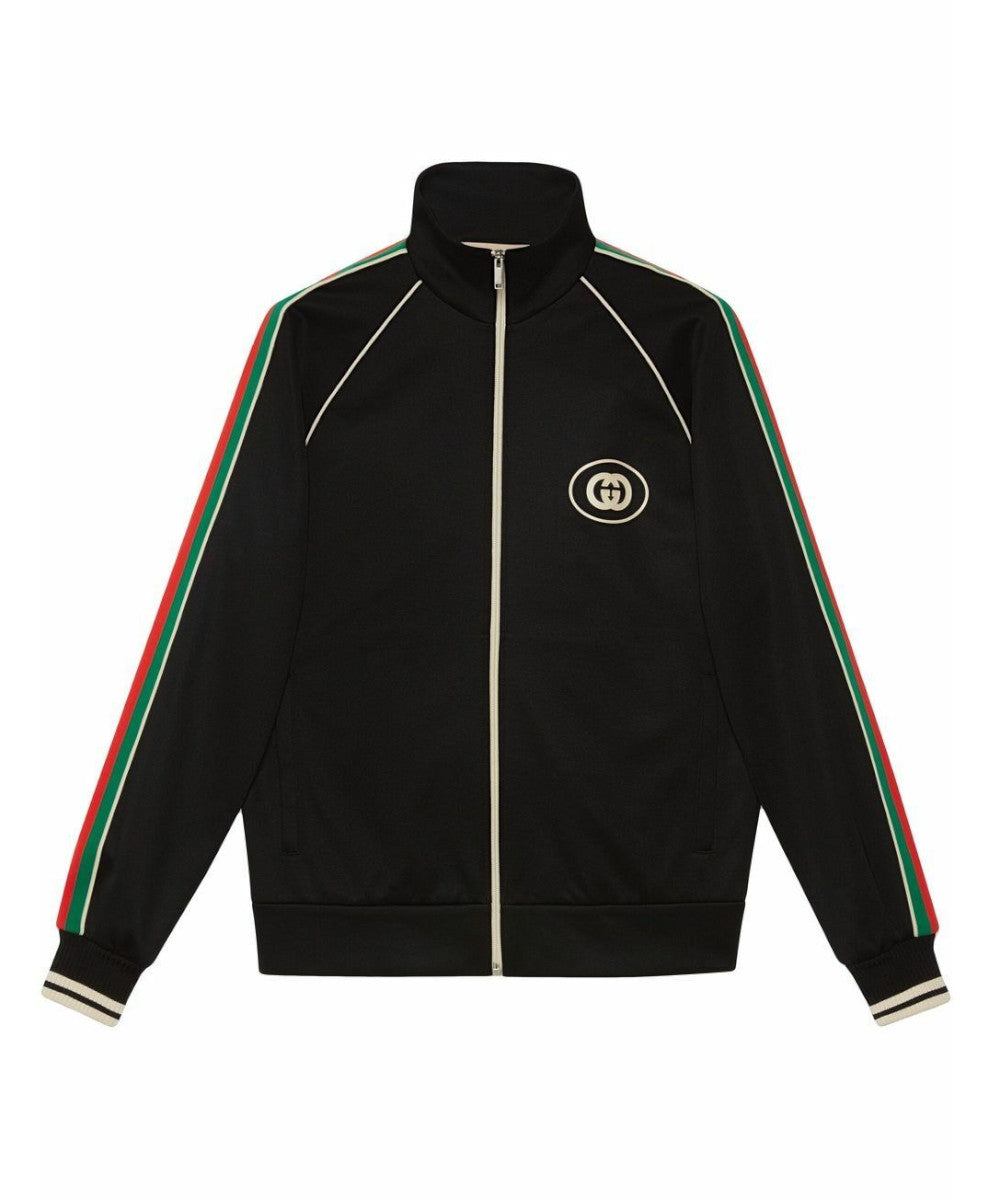 web-stripe logo track jacket