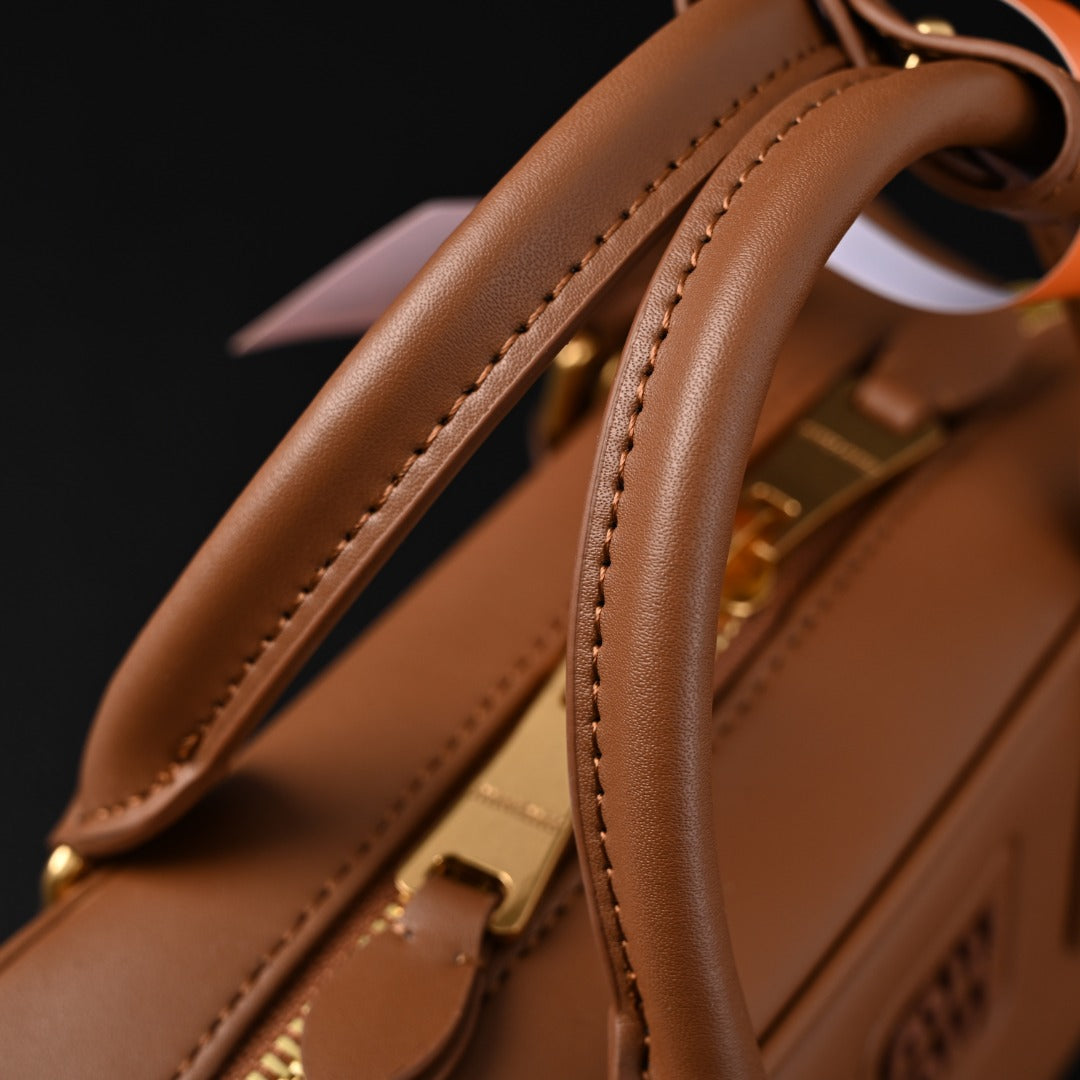 matelassé leather mini boston bag