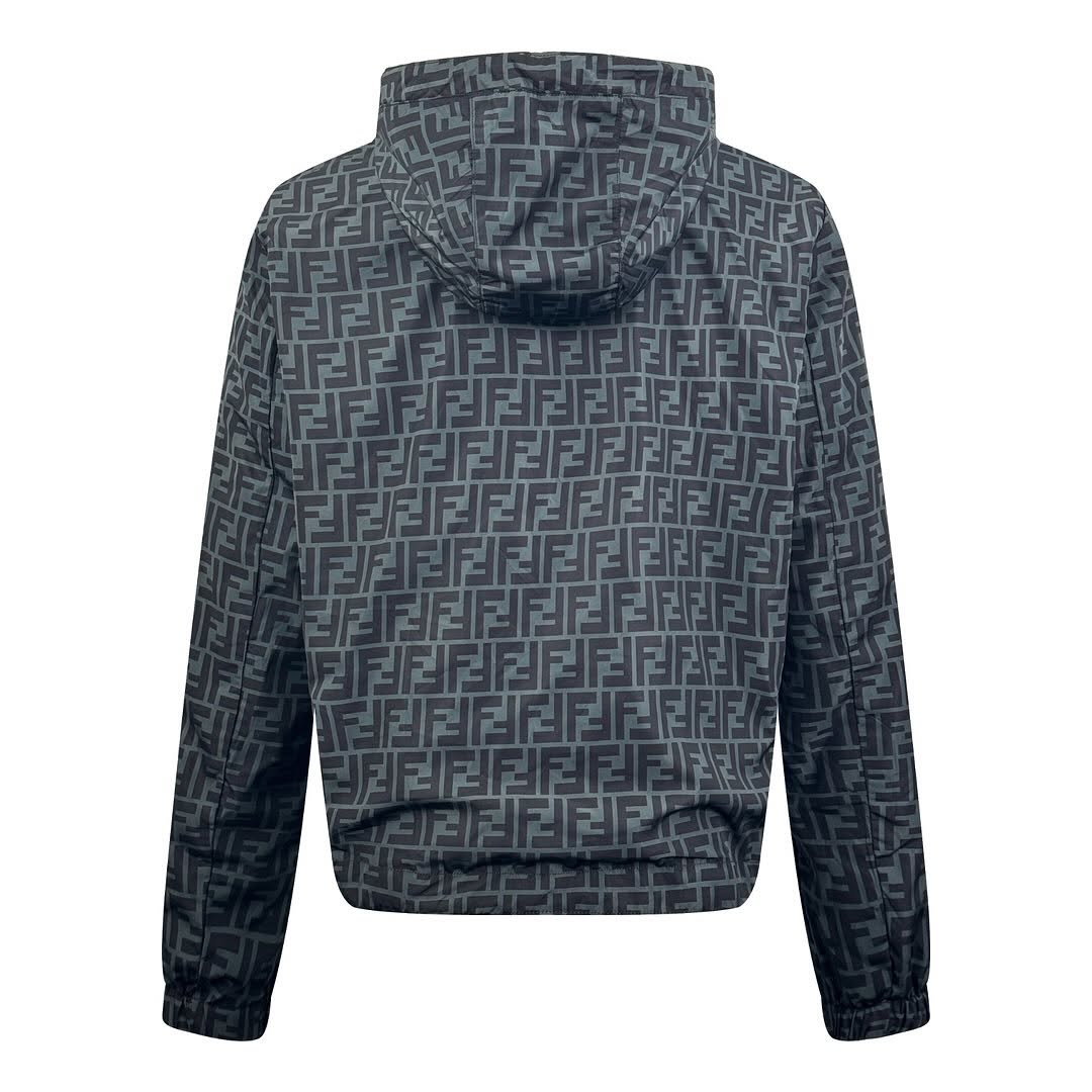 fendi x off-white reversible hooded jacket