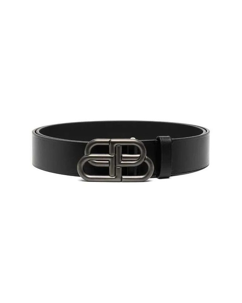 balenciaga bb logo leather belt
