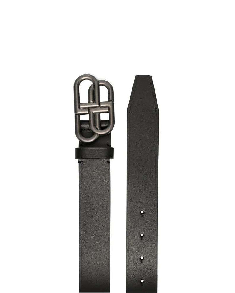 balenciaga bb logo leather belt