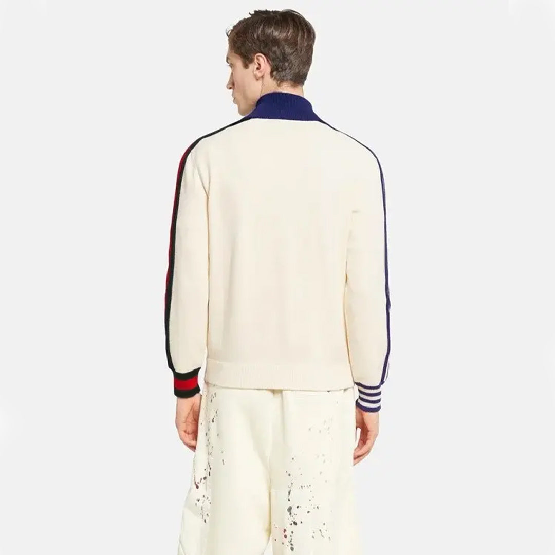 adidas x gucci viscose zip-up jacket oversized