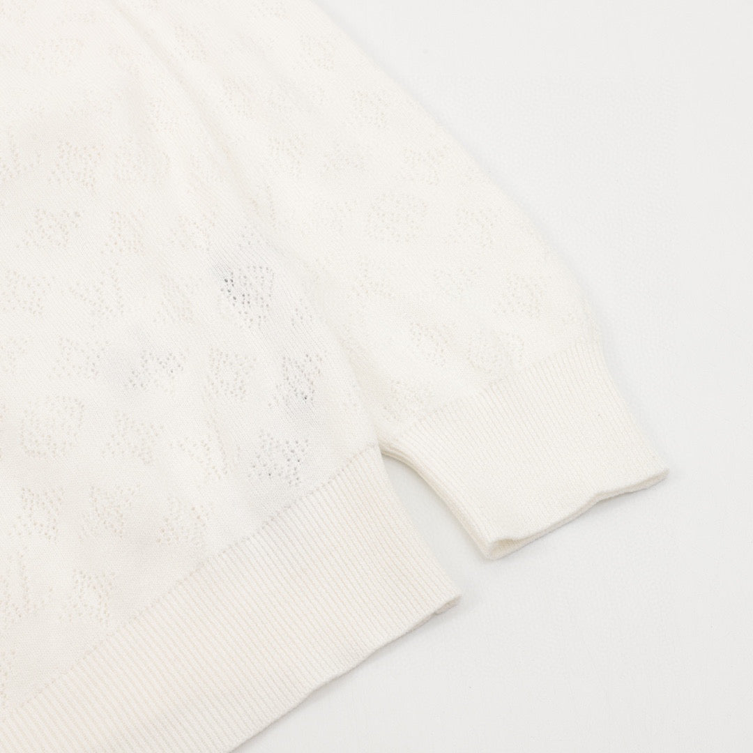 monogram knit sweater