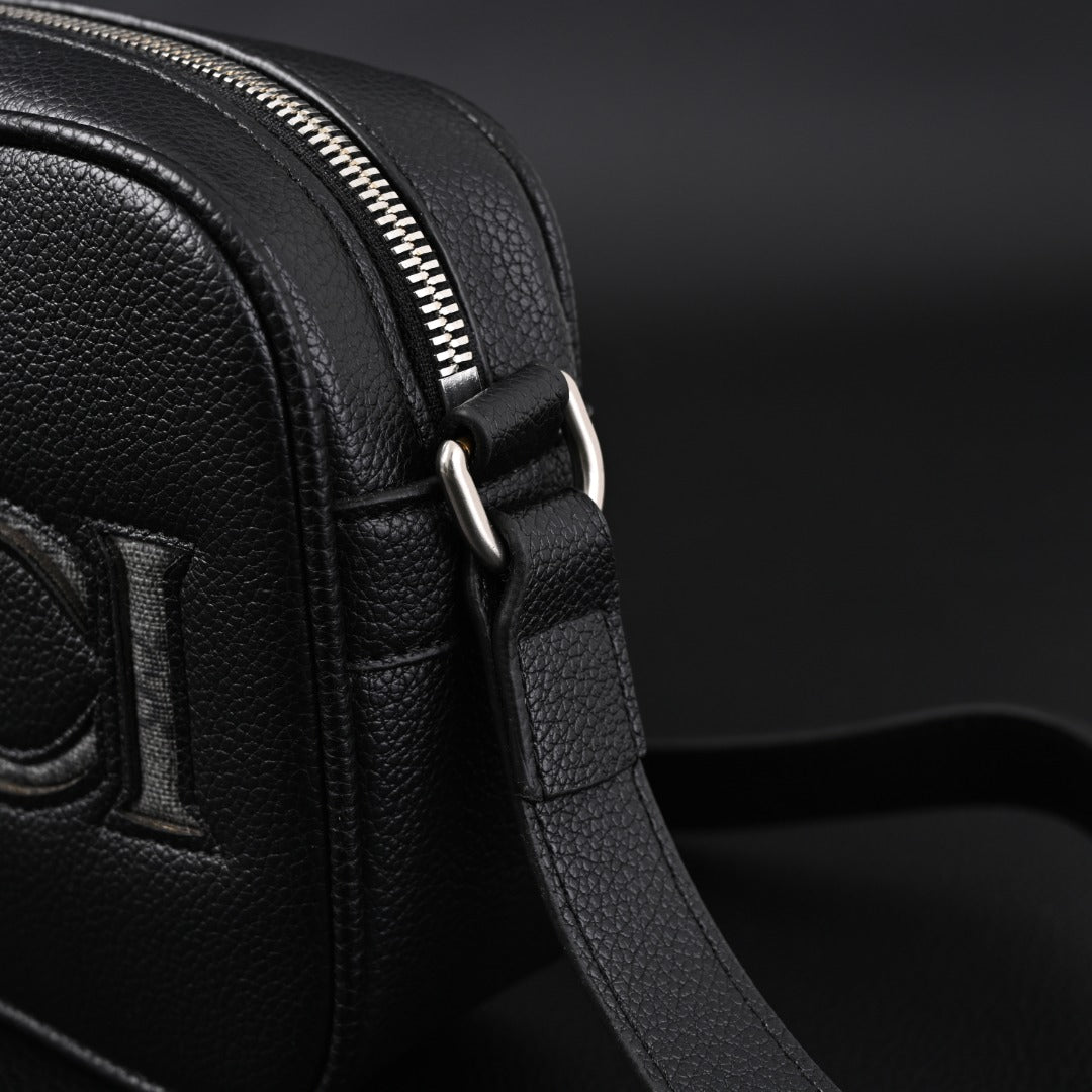 embossed leather crossbody bag