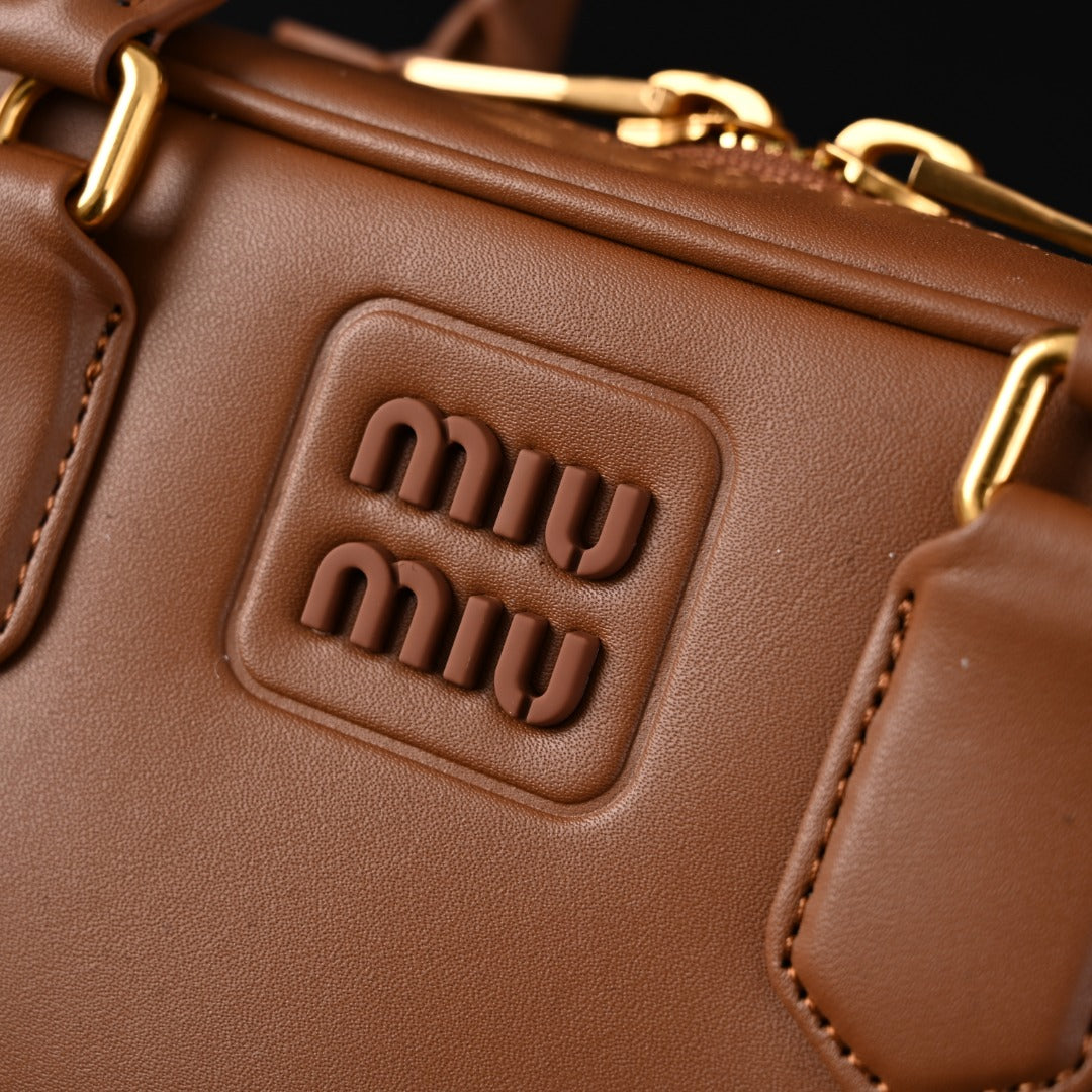 matelassé leather mini boston bag