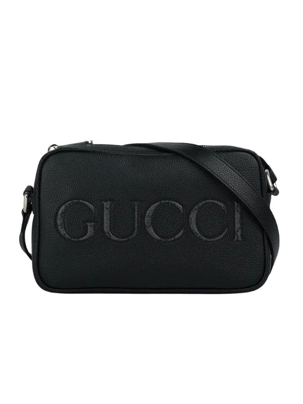 embossed leather crossbody bag