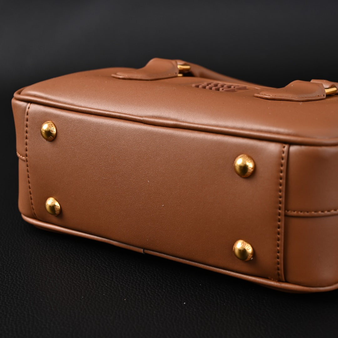 matelassé leather mini boston bag