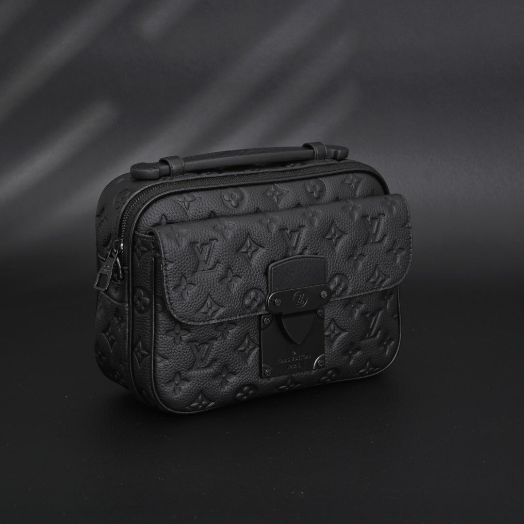 soft trunk messenger bag – monogram black taurillon
