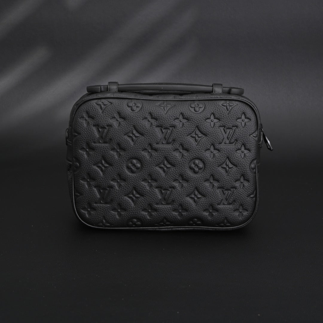 soft trunk messenger bag – monogram black taurillon