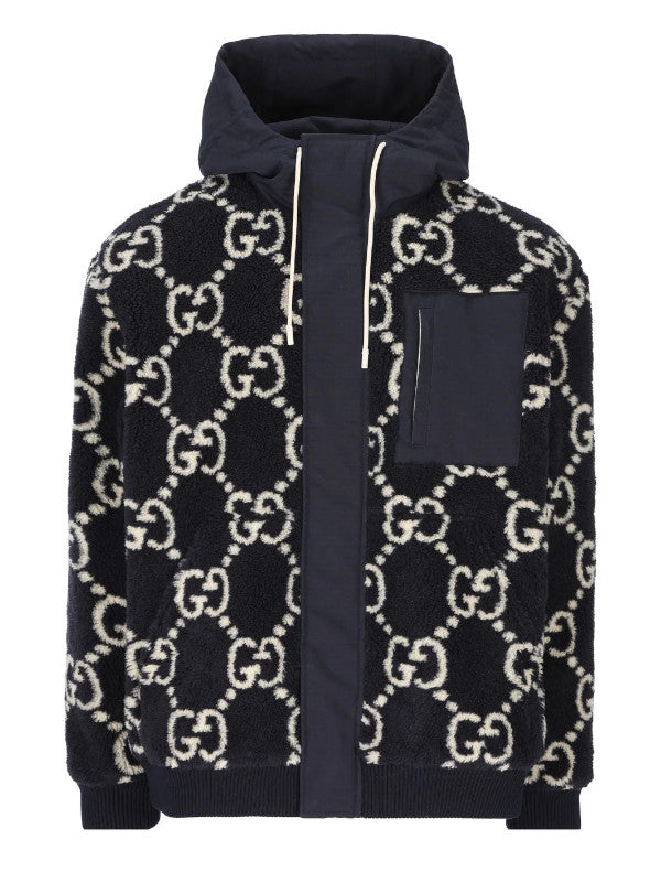 gucci signature sherpa hoodie
