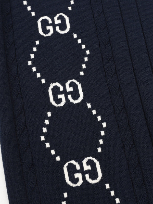 gg intarsia polo top