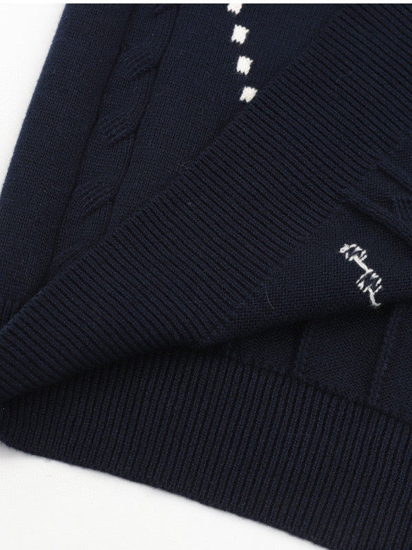 gg intarsia polo top