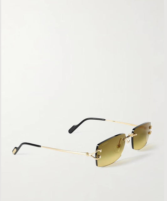 Gold Rimless Sunglasses