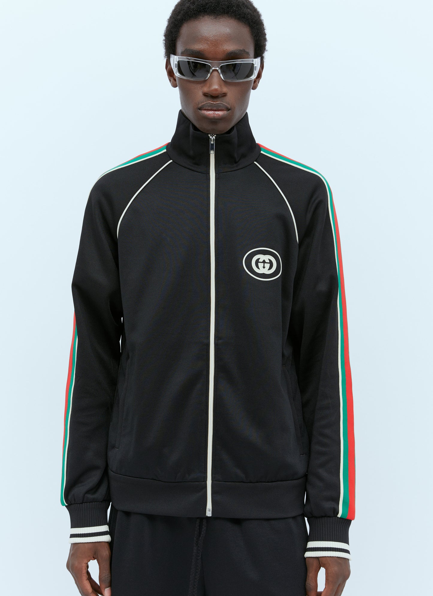 web-stripe logo track jacket