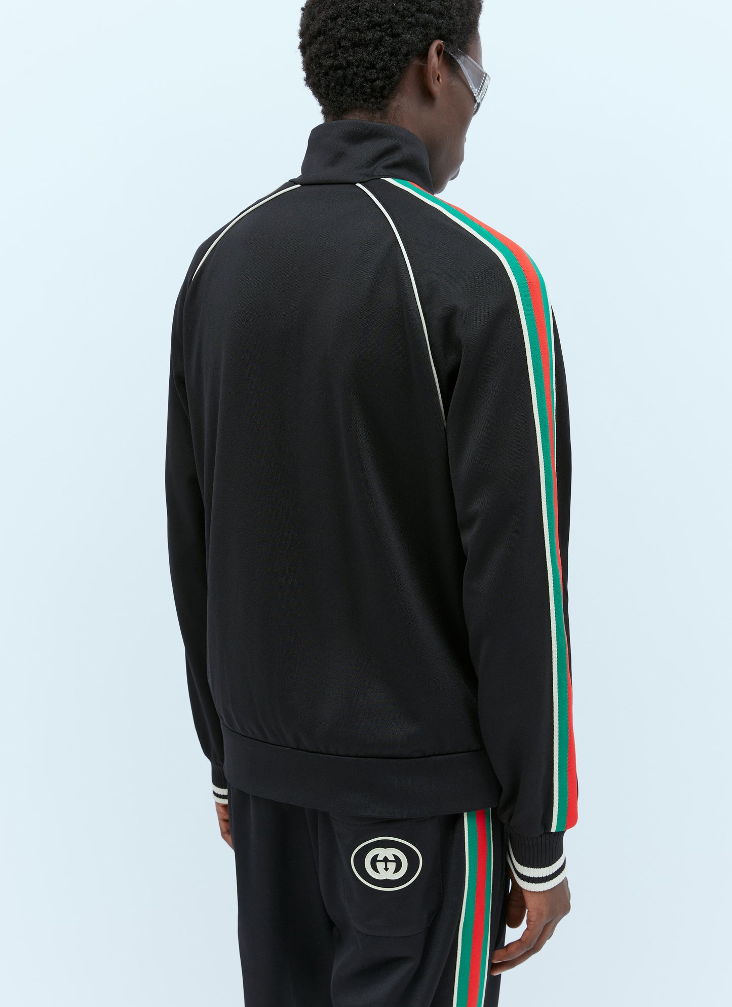 web-stripe logo track jacket