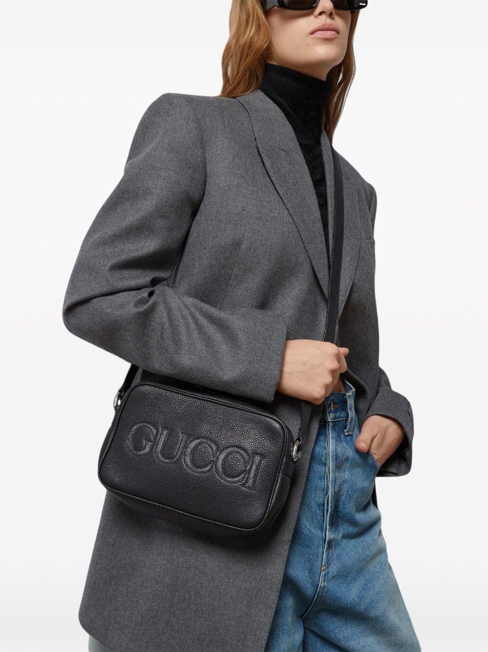 embossed leather crossbody bag
