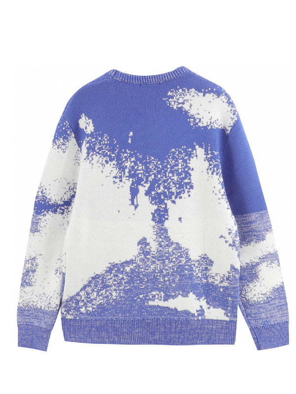cloud pattern knitsweater