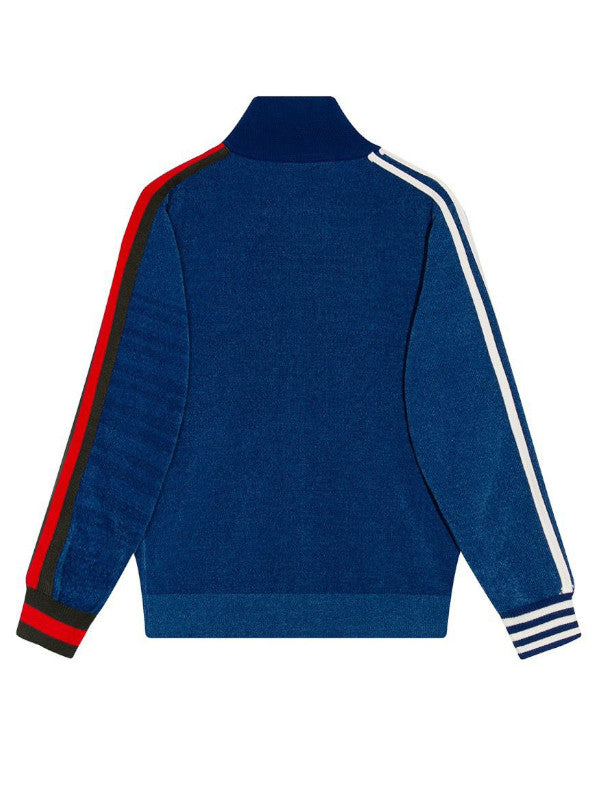 adidas x gucci viscose zip-up jacket oversized