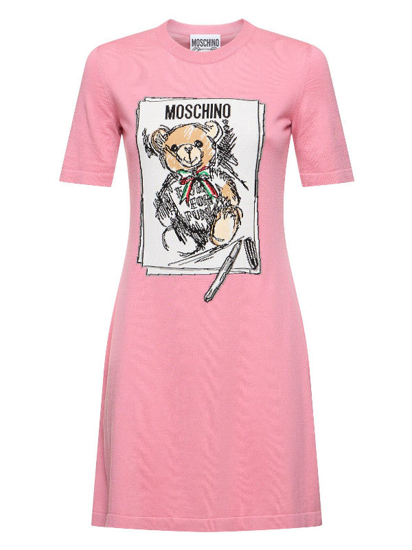 printed cotton mini dress