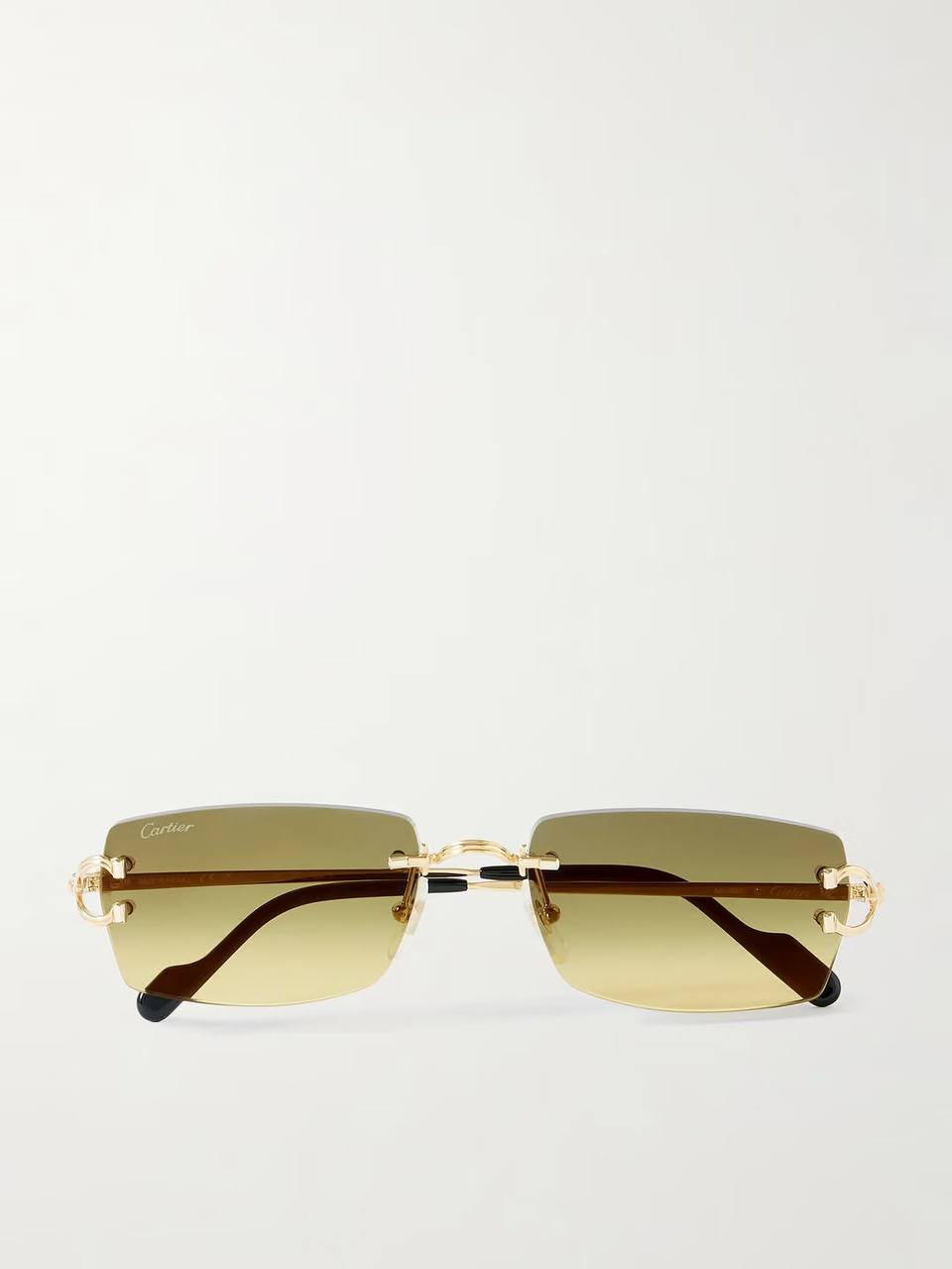 gold rimless sunglasses