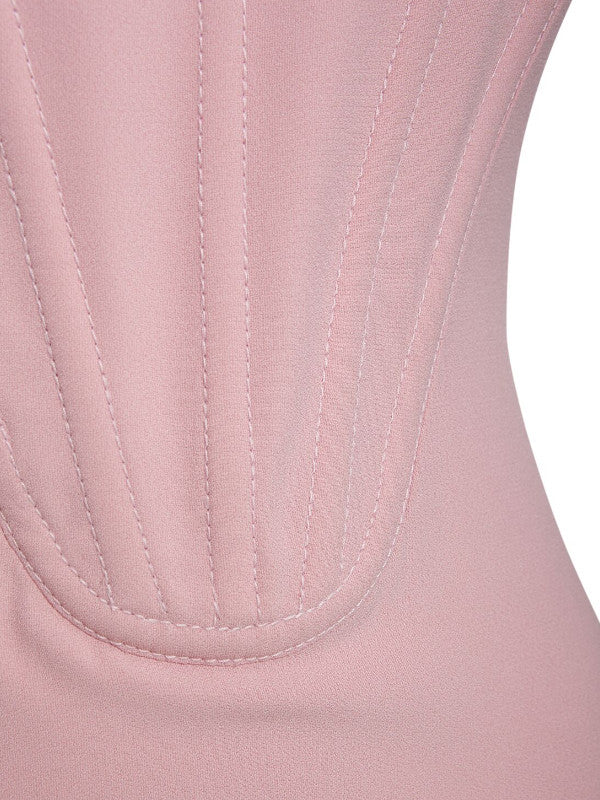 satin bustier mini dress
