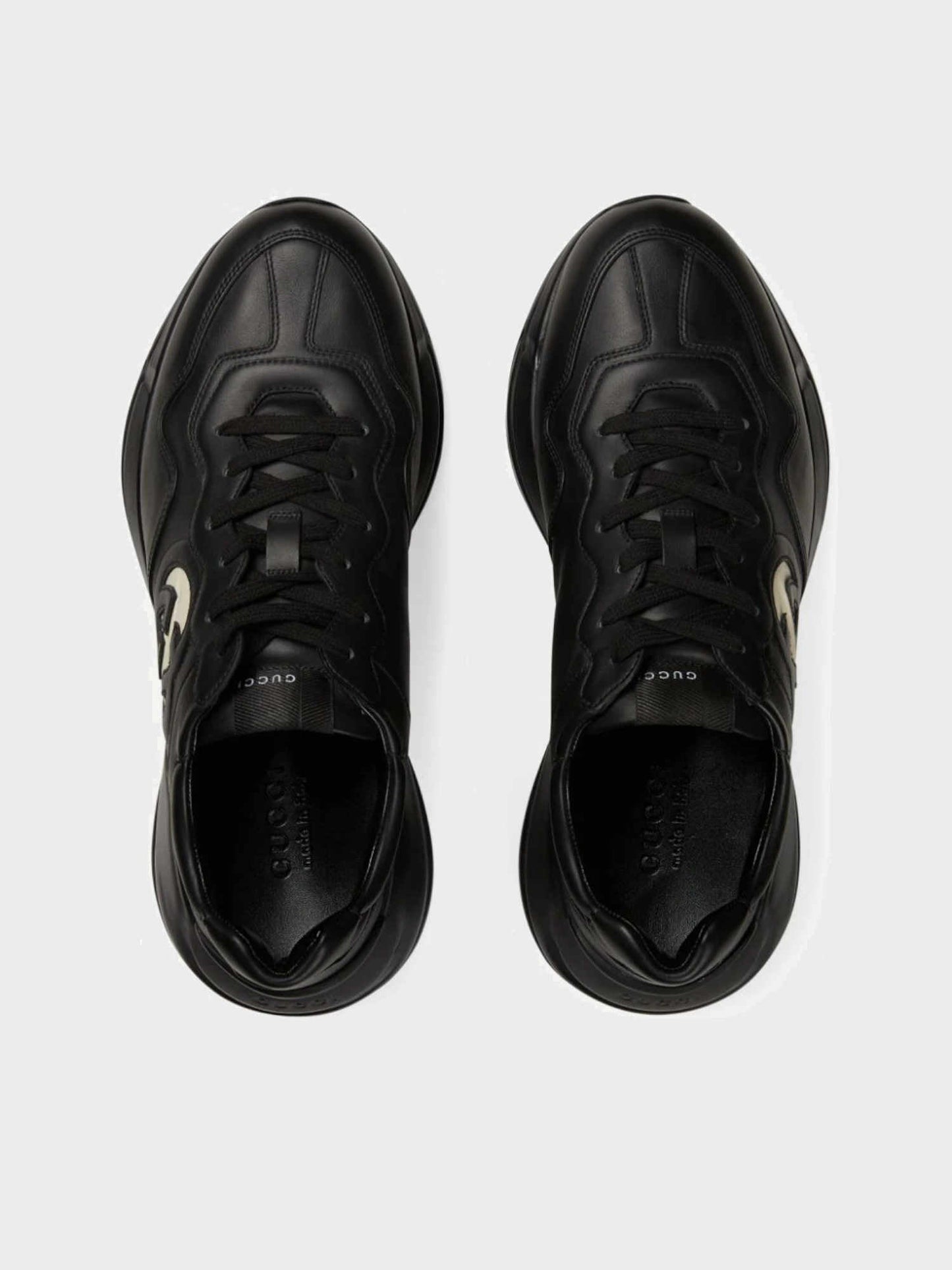 black rhyton sneakers