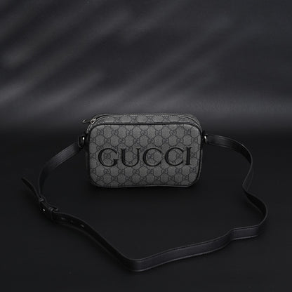 Embossed Leather Crossbody Bag