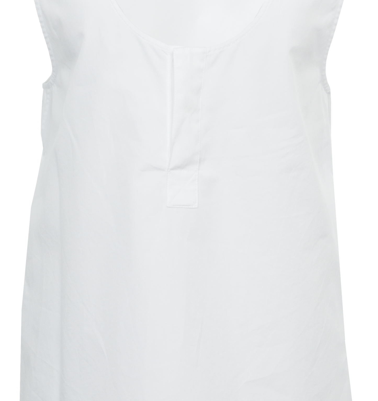 henley tank in cotton poplin