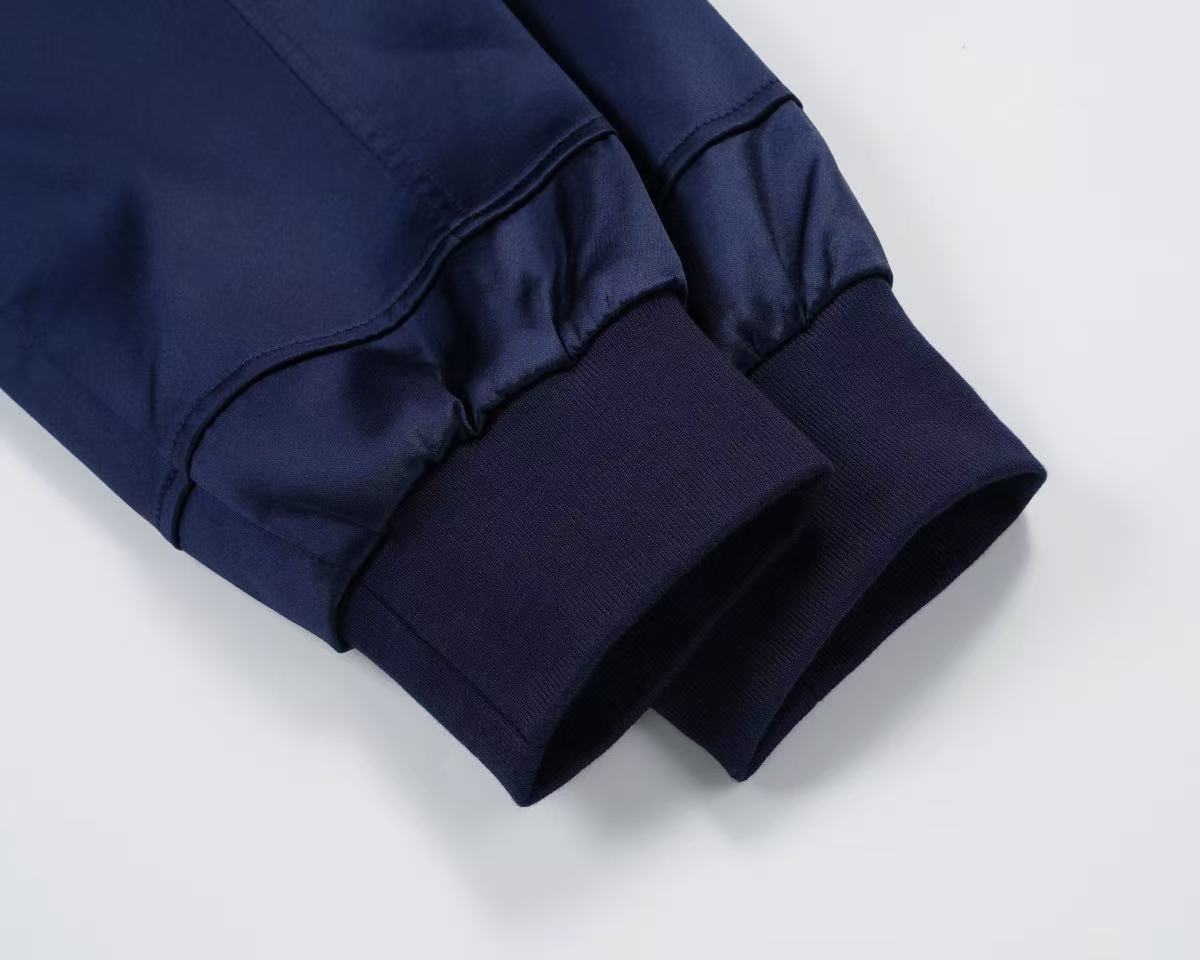 paris embroidered satin bomber jacket