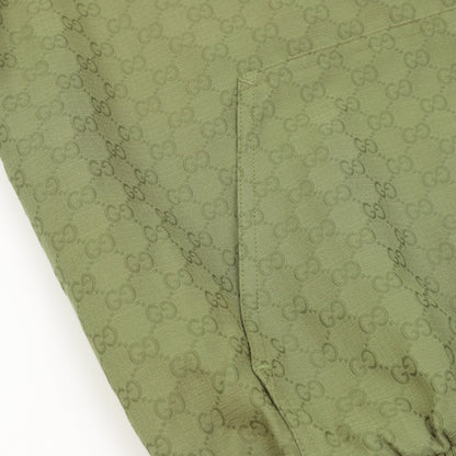 Green Monogram Zip-Up Hoodie