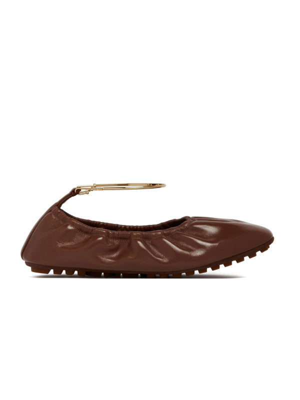 brown ff ballerinas