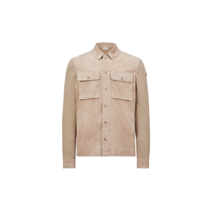 Knit Hybrid Jacket in Beige