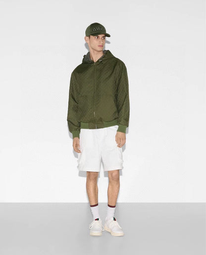 Green Monogram Zip-Up Hoodie