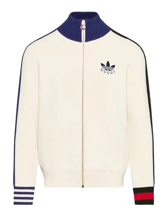 adidas x Gucci viscose zip-up jacket oversized