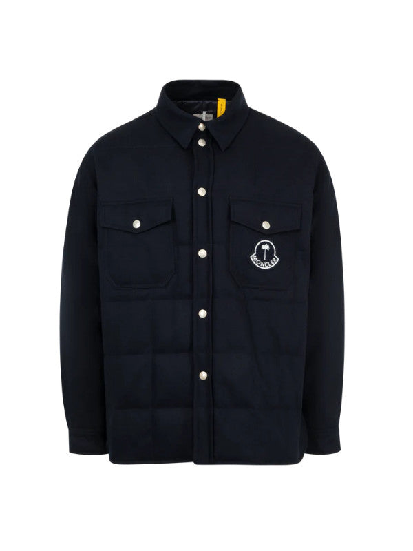 moncler x palm angels quilted shirt