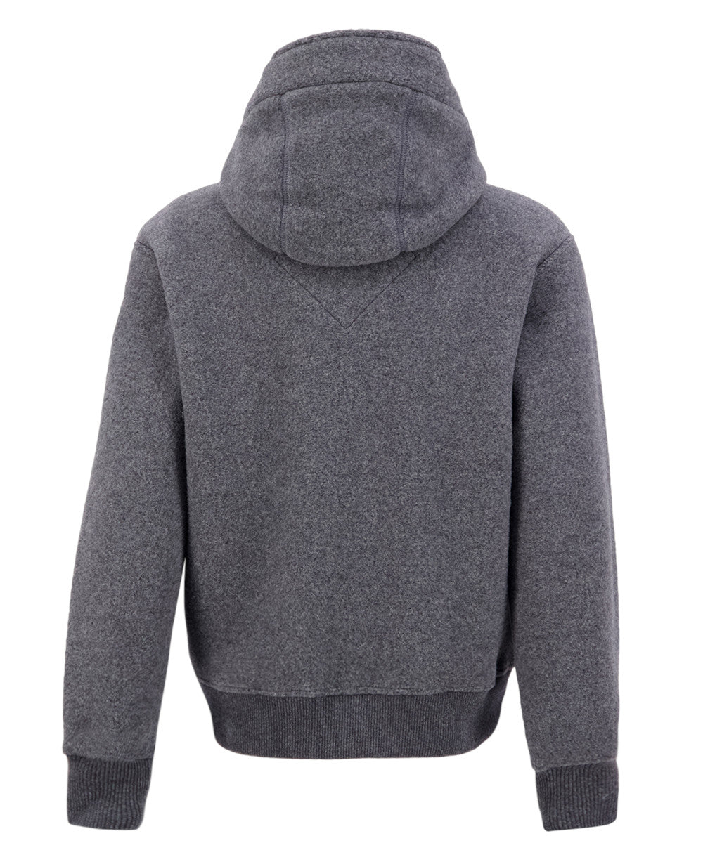 wool fleece zip-up hoodie