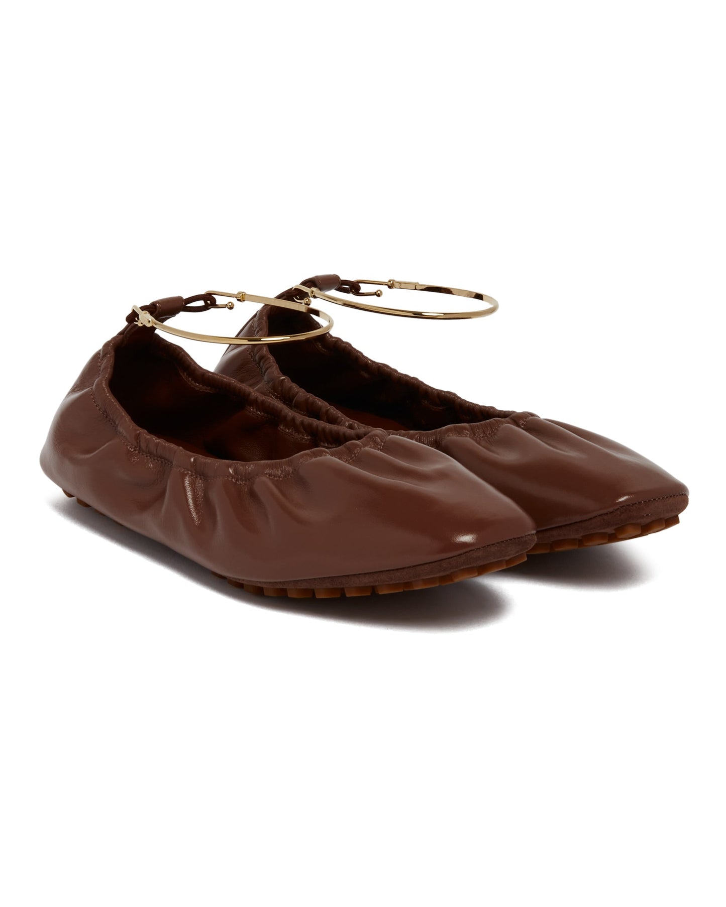 brown ff ballerinas