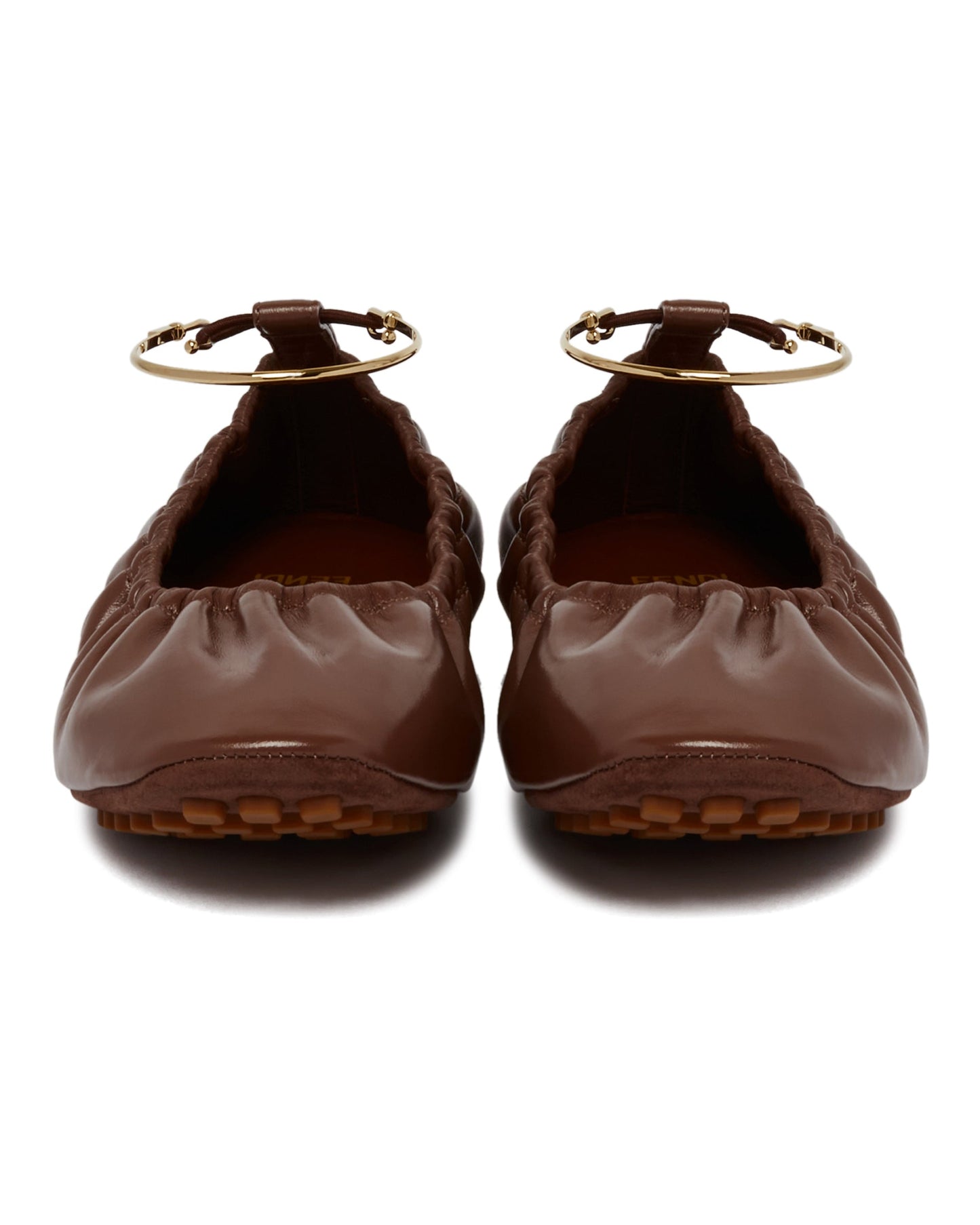 brown ff ballerinas