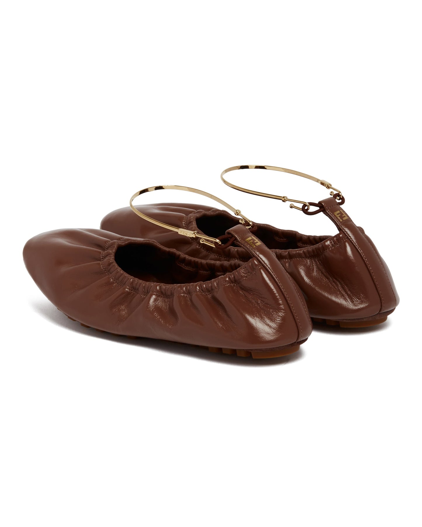 brown ff ballerinas