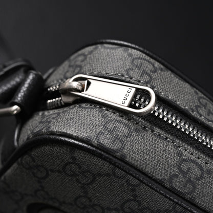 Embossed Leather Crossbody Bag