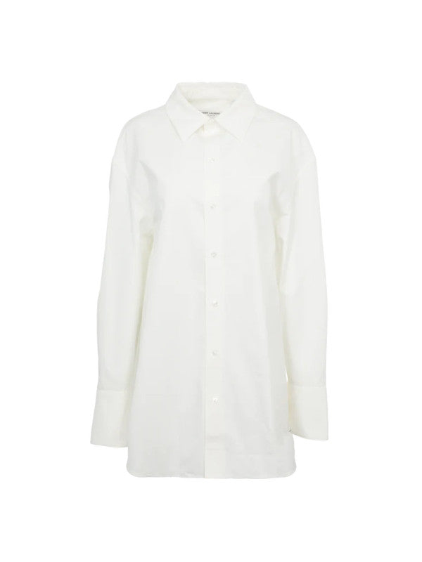 oversized shirt in cotton poplin