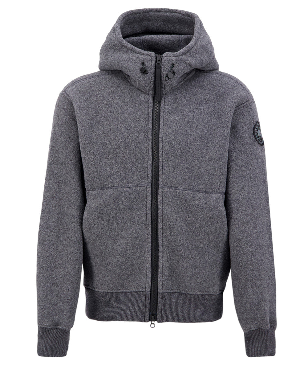 wool fleece zip-up hoodie