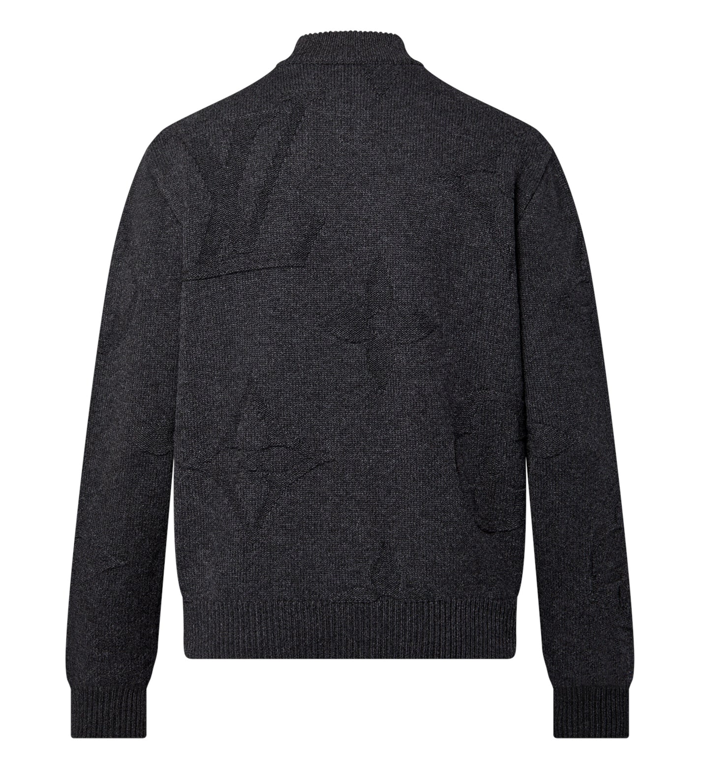 louis vuitton monogram wool half-zip sweater