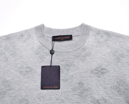 Luxury Monogram Jacquard Cashmere Sweater