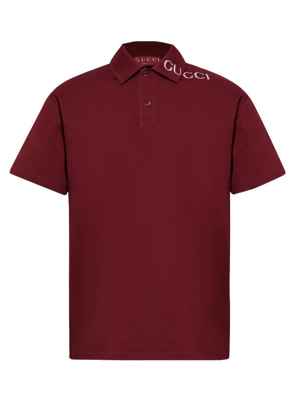 embroidered logo polo shirt